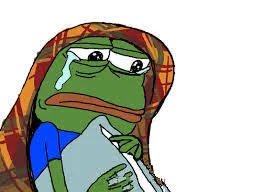 sad frog 一个人裹在被子里哭泣_动图_sadfrog_绿青蛙_可怜表情包