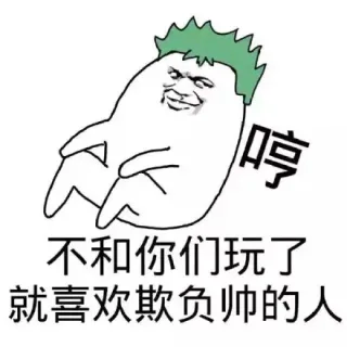 哼 不和你们玩了 就喜欢欺负帅的人