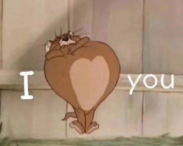 I LOVE YOU 我爱你（杰瑞鼠表情包）