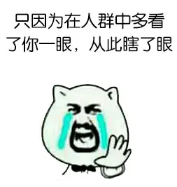 只因为在人群中多看了你一眼，从此瞎了眼