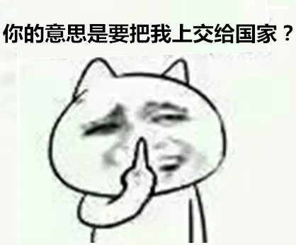 你的意思是要把我上交给国家？