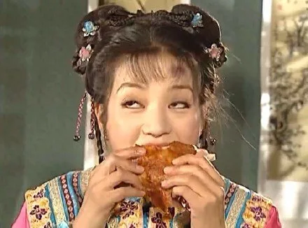 小燕子啃鸡腿表情包