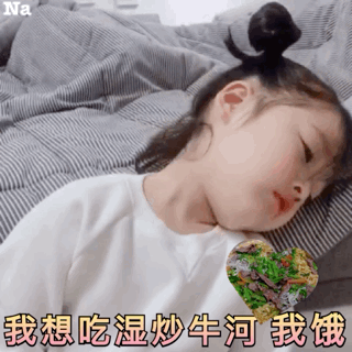 我想吃湿炒牛河 我饿