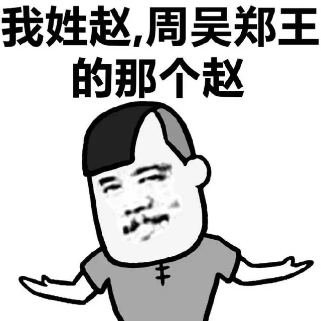 我姓赵，周吴朕王的那个赵