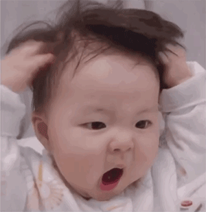 萌娃挠头表情包