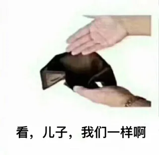 看，儿子，我们一样啊
