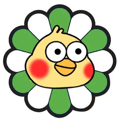 鹦鹉兄弟七彩太阳花头像（绿色）（鹦鹉兄弟七彩太阳花头像（绿色））