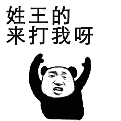 姓什么的，来打我呀_熊猫头_装逼表情包
