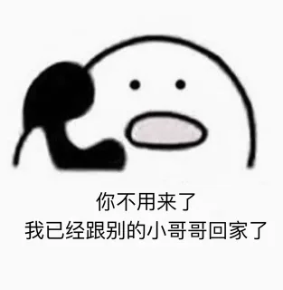 你不用来了，我已经跟别的小哥哥回家了