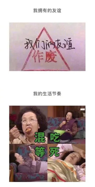 我拥有的友谊我们友谊作废我的生活节奏混吃等死