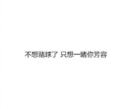 不想赌球了只想一睹你芳容