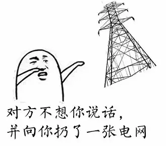 对方不想和你说话，并向你扔了一张电网