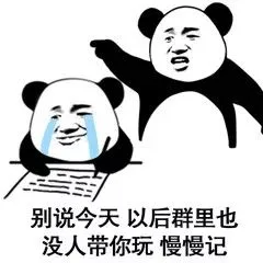 别说今天 以后群里也没人带你玩 慢慢记
