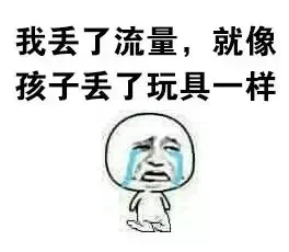 我丢了流量，就像孩子丢了玩具一样