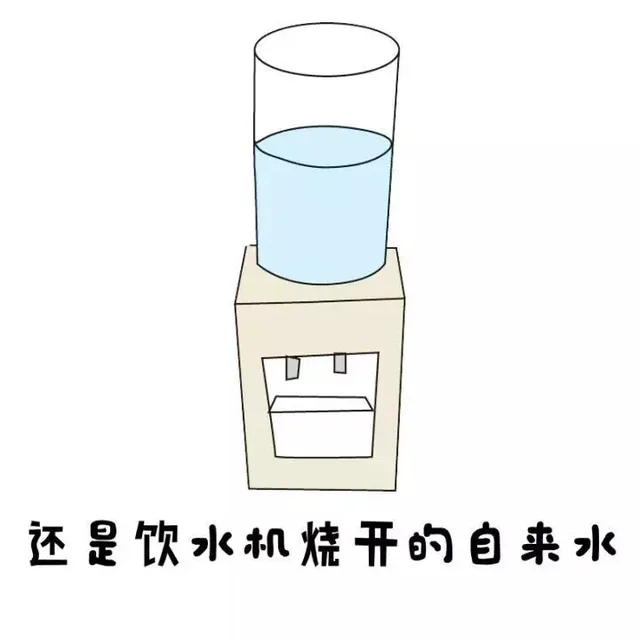 还是饮水机烧开的自来水