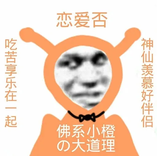 恋爱否吃苦享乐在一起神仙羡慕好伴侣佛系小橙大道理