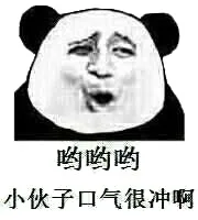 哟哟哟，小伙子口气很冲啊