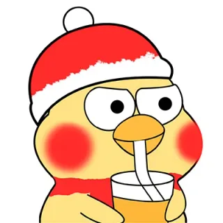 鹦鹉兄弟新年头像 喝饮料