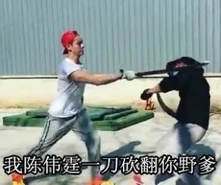 我陈伟霆一刀砍翻你野爹