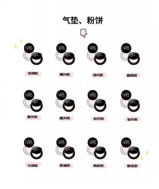 气垫、粉饼NMRS咂光款珠光款春天用天用天用天用光泽肌娇柔肌