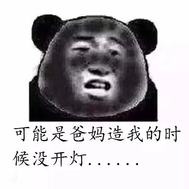 可能是爸妈造我的时候没开灯（可能是爸妈造我的时候没开灯）