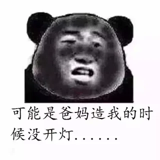 可能是爸妈造我的时候没开灯