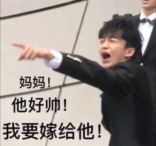妈妈！他还帅！我要嫁给他!