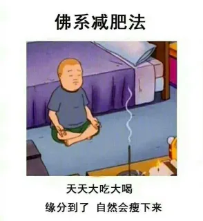 天天过着我的佛系生活，缘分到了自然会有 _内涵表情包