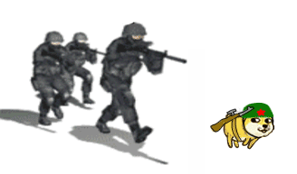 日本兵doge被特警追