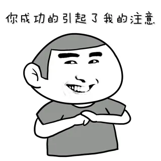 你成功引起了我的注意