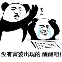 没有富婆出现的 醒醒吧！