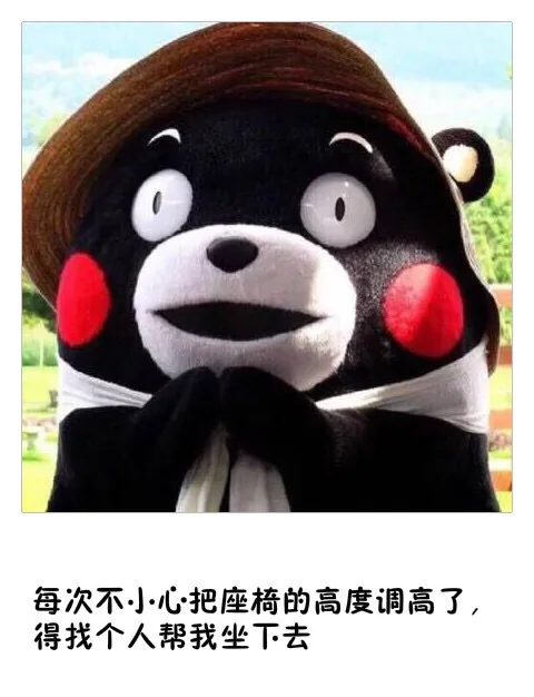 每次不小心把座椅的高度调高了，得找个人帮我坐下去