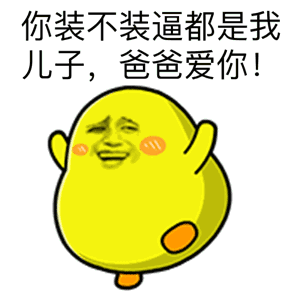你装不装逼都是我儿子，爸爸爱你！