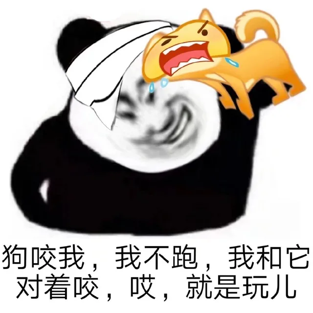 狗咬我,我不跑,我和它对着咬,哎,就是玩儿（狗咬我,我不跑,我和它对着咬,哎,就是玩儿）