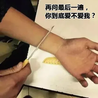 再问最后一遍， 你到底爱不爱我？要不我就死给你看