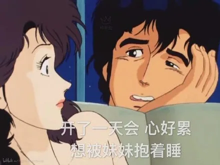 开了一天会 心好累 想被妹妹抱着睡