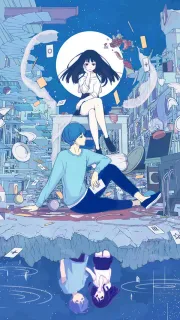 一组日系风壁纸表情包
