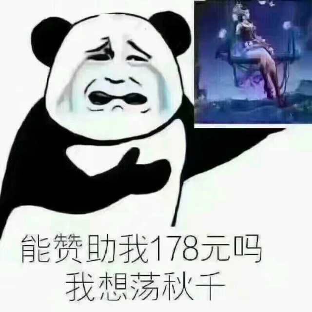 能赞助我178元吗 我想荡秋千