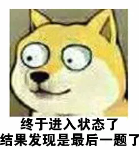 终于进入状态了，结果发现是最后一题了