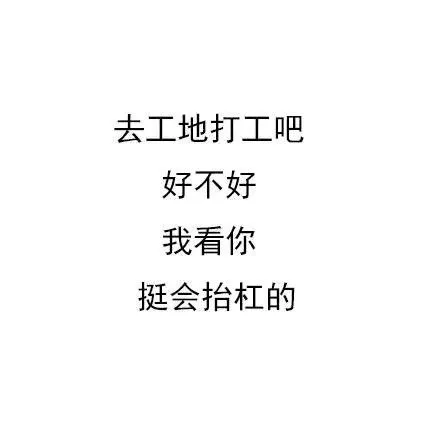 去工地打工吧好不好我看你挺会抬杠的（去工地打工吧好不好我看你挺会抬杠的）
