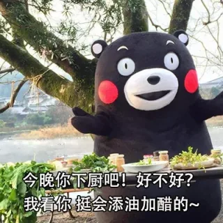 今晚你下厨吧!好不好我看你挺会添油加醋的