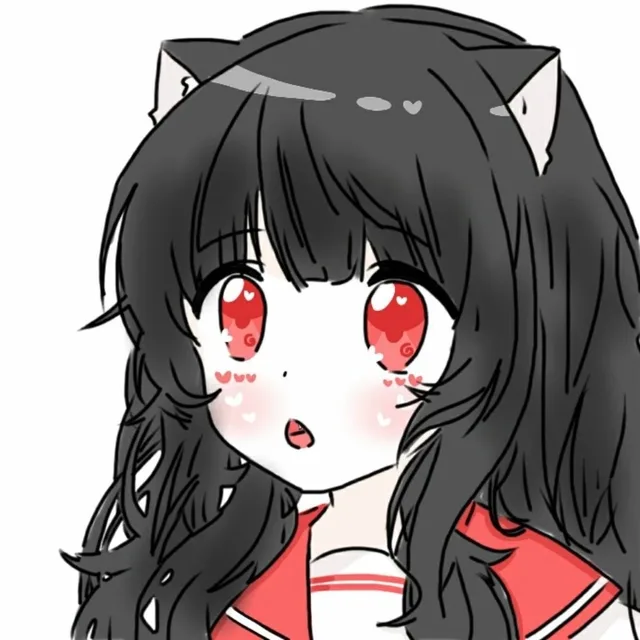 猫耳长发女生头像