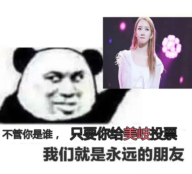 不管你是谁,只要你给美岐投票我们就是永远的朋友