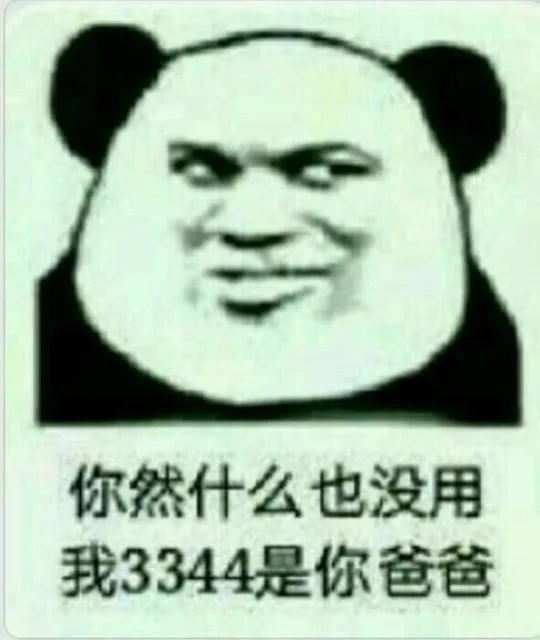你然什么也没用，我3344是你爸爸