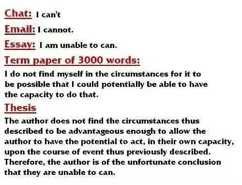 Chat :can't Email :cannot .Essay :I am unable to can .Term paper of 3000 words :I do not find myself in the circumstances for it to be possible that could potentially be able to have the capacity to do that .Thesis The author does not find the circumstances thus described to be advantageous enough to allow the author to have the potential to act ,in their own capacity ,upon the course event thus previously described Therefore ,the author is of the unfortunate conclusion that they are unable to can .（Chat :can't Email :cannot .Essay :I am unable to can .Term paper of 3000 words :I do not find myself in the circumstances for it to be possible that could potentially be able to have the capacity to do that .Thesis The author does not find the circumstances thus described to be advantageous enough to allow the author to have the potential to act ,in their own capacity ,upon the course event thus previously described Therefore ,the author is of the unfortunate conclusion that they are unable to can .）