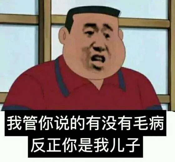 我管你说的有没有毛病，反正你是我儿子（我管你说的有没有毛病，反正你是我儿子）