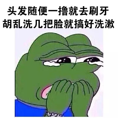 头发随便一撸就去刷牙，胡乱洗几把就搞好洗漱