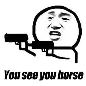 You see your horse （你看你嘛）