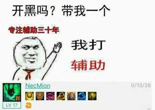 开黑吗？带我一个！ 我打辅助
