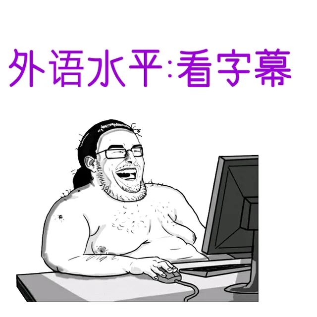 外语水平：看字幕（大叔）